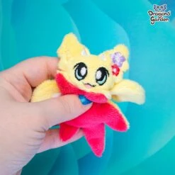 MAGNETIC | Yellow And Pink Spring Blossom Micro Dragon Plushie(Magnetic Yellow And Pink Spring Blossom Micro Dragon Plushie) -Dragons' Garden Dragons Garden Spring Blossom Micro Dragons 11