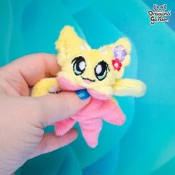 MAGNETIC | Yellow And Pink Spring Blossom Micro Dragon Plushie(Magnetic Yellow And Pink Spring Blossom Micro Dragon Plushie) -Dragons' Garden Dragons Garden Spring Blossom Micro Dragons 12