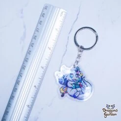 Butterfly Gaming Dragon | Holographic Acrylic Keychain(Butterfly Gaming Dragon Holographic Acrylic Keychain) -Dragons' Garden Dragons Garden Summer Mysteries switch butterfly dragon acrylic key 4