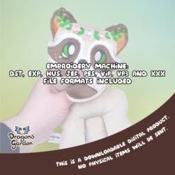 ITH Woodland Racoon And Trash Panda Plush Embroidery Pattern Bundle(Ith Woodland Racoon And Trash Panda Plush Embroidery Pattern Bundle) 19 ITH Woodland Racoon And Trash Panda Plush Embroidery Pattern Bundle(Ith Woodland Racoon And Trash Panda Plush Embroidery Pattern Bundle) -Dragons' Garden ListingPhotoswoodlandracoon4