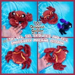 ITH Crab Plush Embroidery Pattern(Ith Crab Plush Embroidery Pattern)