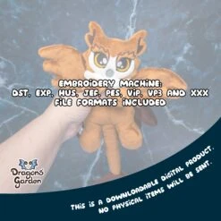 ITH Moth Griffin Plush Embroidery Pattern(Ith Moth Griffin Plush Embroidery Pattern) -Dragons' Garden Moth griffin listing photos4