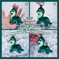 ITH Nessie Dino Charm Embroidery Pattern(Ith Nessie Dino Charm Embroidery Pattern)