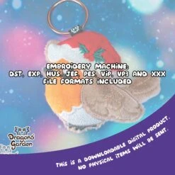 ITH Red Robin Bird Charm Embroidery Pattern(Ith Red Robin Bird Charm Embroidery Pattern) -Dragons' Garden SinglesListingredrobin2