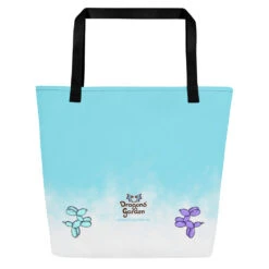 Circus Dragons | Big Tote Bag(Circus Dragons Big Tote Bag) -Dragons' Garden all over print large tote bag w pocket black front 670a53bced158