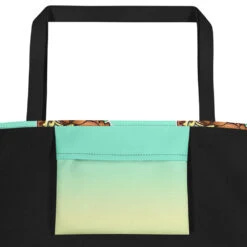 Chocolate Dubbel Vla Flip Dragon | Big Tote Bag(Chocolate Dubbel Vla Flip Dragon Big Tote Bag) -Dragons' Garden all over print large tote bag w pocket black inside pocket 670a5855a1f00