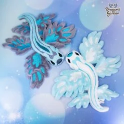 CUSTOM | Blue Dragon Sea Slug Plushie(Made To Order Blue Dragon Sea Slug Plushie) -Dragons' Garden blue dragon sea slug plushie plush dragons garden 631385