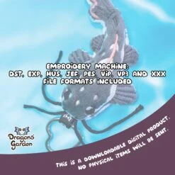 ITH Catfish Fish Charm Embroidery Pattern(Ith Catfish Fish Charm Embroidery Pattern) -Dragons' Garden catfishkeylisting2