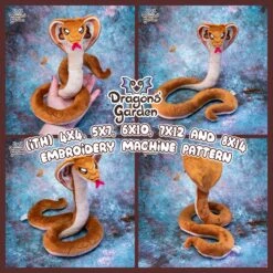 ITH Cobra Snake Modular Plush Embroidery Pattern(Ith Cobra Snake Modular Plush Embroidery Pattern)