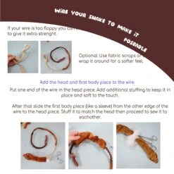 ITH Cobra Snake Modular Plush Embroidery Pattern(Ith Cobra Snake Modular Plush Embroidery Pattern) 12 ITH Cobra Snake Modular Plush Embroidery Pattern(Ith Cobra Snake Modular Plush Embroidery Pattern) -Dragons' Garden cobra listing3