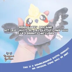 ITH Cockatiel Parrot Bird Plush Embroidery Pattern(Ith Cockatiel Parrot Bird Plush Embroidery Pattern) -Dragons' Garden cockatiellisting4