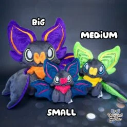CUSTOM | Colorful Sitting Bat Plushie(Custom Colorful Sitting Bat Plushie) -Dragons' Garden custom colorful sitting bat plushie plushie dragons garden made to order 624708