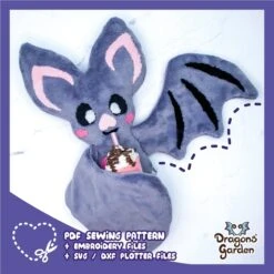 Cute Bat Plushie Sewing Pattern(Cute Bat Plushie Sewing Pattern)