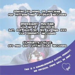 Cute Bat Plushie Sewing Pattern(Cute Bat Plushie Sewing Pattern) -Dragons' Garden cute bat plushie sewing pattern pattern dragons garden 292134