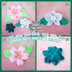 ITH Elegant Flowers Embroidery Pattern(Ith Elegant Flowers Embroidery Pattern)