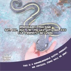 ITH Garter Snake Modular Plush Embroidery Pattern(Ith Garter Snake Modular Plush Embroidery Pattern) -Dragons' Garden gartersnakeListingPhotosTemplatedocument2