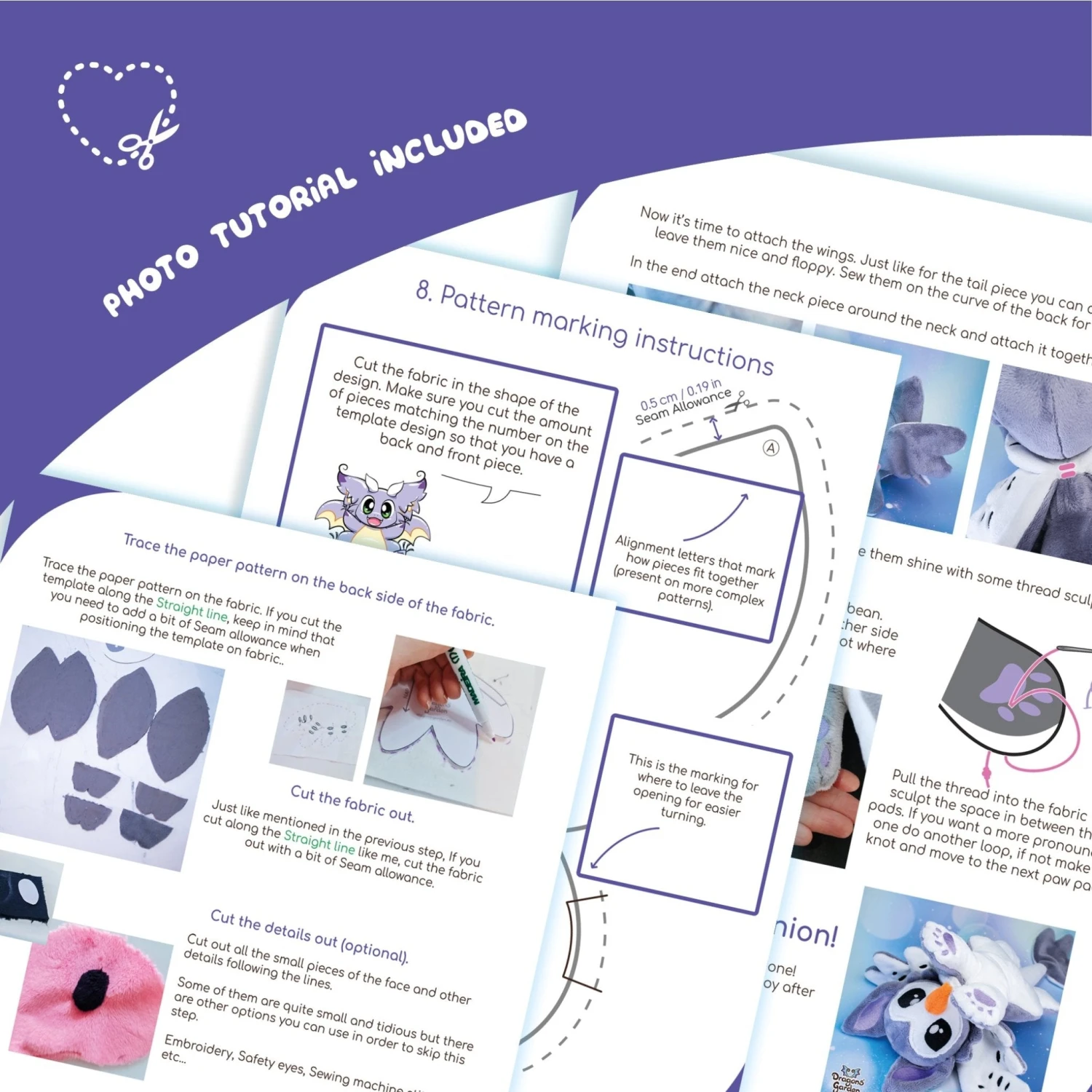 Griffin Plushie Sewing Pattern(Griffin Plushie Sewing Pattern) 3 Griffin Plushie Sewing Pattern(Griffin Plushie Sewing Pattern) - Image 3