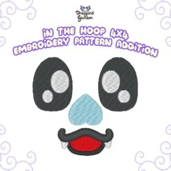 Happy Bat Face Embroidery Pattern(Happy Bat Face Embroidery Pattern)