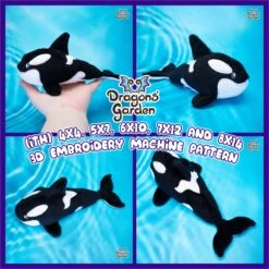 ITH 3D Orca Plush Embroidery Pattern(Ith 3d Orca Plush Embroidery Pattern)