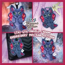 ITH Anubis Keychain Charm Embroidery Pattern(Ith Anubis Keychain Charm Embroidery Pattern)