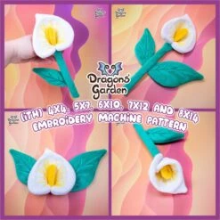 ITH Calla Lily Plush Flower Pattern(Ith Calla Lily Plush Flower Pattern)