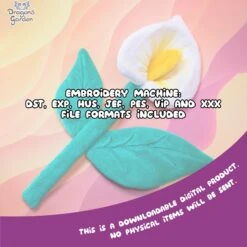 ITH Calla Lily Plush Flower Pattern(Ith Calla Lily Plush Flower Pattern) -Dragons' Garden ith calla lily plush flower pattern pattern dragons garden 792291