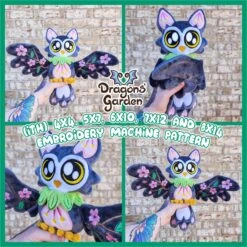 ITH Cherry Blossom Owl Bird Plush Embroidery Pattern(Ith Cherry Blossom Owl Plush Embroidery Pattern)