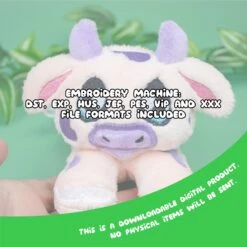 ITH Cow Plushie Embroidery Pattern(Ith Cow Plushie Embroidery Pattern) -Dragons' Garden ith cow plushie embroidery pattern pattern dragons garden 532786
