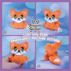 ITH Cute Fox Blob Plushie Pattern(Ith Cute Fox Blob Plushie Pattern)
