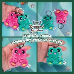 ITH Cute Frog Charm Plushie Pattern(Ith Cute Frog Charm Plushie Pattern)