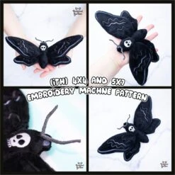ITH Death Moth Plushie Embroidery Pattern(Ith Death Moth Plushies Embroidery Pattern)