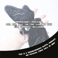 ITH Death Moth Plushie Embroidery Pattern(Ith Death Moth Plushies Embroidery Pattern) 13 ITH Death Moth Plushie Embroidery Pattern(Ith Death Moth Plushies Embroidery Pattern) -Dragons' Garden ith death moth plushie embroidery pattern pattern dragons garden 980058