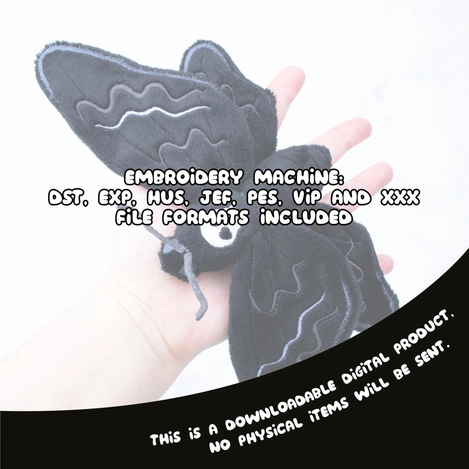 ITH Death Moth Plushie Embroidery Pattern(Ith Death Moth Plushies Embroidery Pattern) 7 ITH Death Moth Plushie Embroidery Pattern(Ith Death Moth Plushies Embroidery Pattern) - Image 7