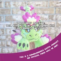 ITH Deinonychus Raptor Dinosaur Plush Embroidery Pattern(Ith Raptor Dinosaur Plush Embroidery Pattern) -Dragons' Garden ith deinonychus raptor dinosaur plush embroidery pattern pattern dragons garden 437062