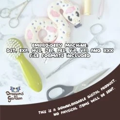 ITH Dragon Cat Plush Embroidery Pattern(Ith Dragon Cat) -Dragons' Garden ith dragon cat pattern dragons garden new 313020