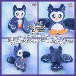 ITH Fairy Owl Bird Plush Embroidery Pattern(Ith Fairy Owl Plush Embroidery Pattern)