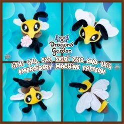 ITH Honey Bee Plush Embroidery Pattern(Ith Honey Bee Plush Embroidery Pattern)