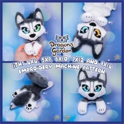 ITH Husky Dog Plush Embroidery Pattern(Ith Husky Dog Plush Embroidery Pattern)