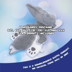 ITH Husky Dog Plush Embroidery Pattern(Ith Husky Dog Plush Embroidery Pattern) -Dragons' Garden ith husky dog plush embroidery pattern pattern dragons garden 815339