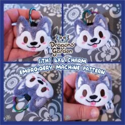 ITH Husky Puppy Head Charm Pattern(Ith Husky Puppy Head Charm Pattern)