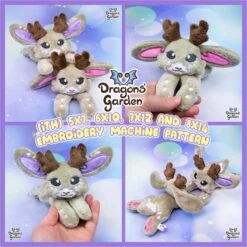 ITH Jackalope Plushie Embroidery Pattern(Ith Jackalope Plushie Embroidery Pattern)