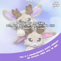 ITH Jackalope Plushie Embroidery Pattern(Ith Jackalope Plushie Embroidery Pattern) -Dragons' Garden ith jackalope plushie embroidery pattern pattern dragons garden 452370