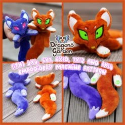 ITH Kitsune Spirit Plush Embroidery Pattern(Ith Kitsune Plush Embroidery Pattern)
