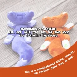 ITH Kitsune Spirit Plush Embroidery Pattern(Ith Kitsune Plush Embroidery Pattern) -Dragons' Garden ith kitsune spirit plush embroidery pattern pattern dragons garden 924403