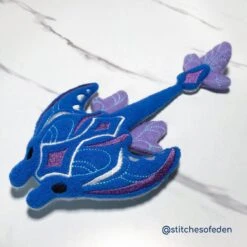 ITH River Moth Manta Plush Embroidery Pattern(Ith Manta Skimmer Mount Plush Embroidery Pattern) -Dragons' Garden ith manta skimmer mount plush embroidery pattern pattern dragons garden 120190