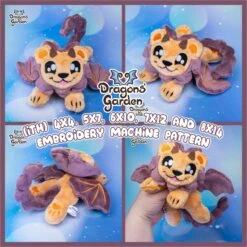 ITH Manticore Cub Plush Embroidery Pattern(Ith Manticore Cub Plush Embroidery Pattern)