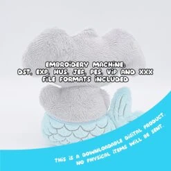 ITH Mermaid Puppy Plushie Embroidery Pattern | Double Sided(Ith Mermaid Puppy Plushie Embroidery Pattern) -Dragons' Garden ith mermaid puppy plushie embroidery pattern double sided pattern dragons garden 120739