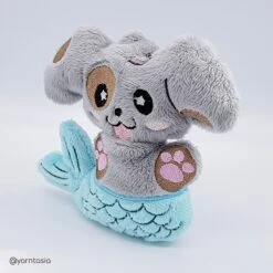 ITH Mermaid Puppy Plushie Embroidery Pattern | Double Sided(Ith Mermaid Puppy Plushie Embroidery Pattern) -Dragons' Garden ith mermaid puppy plushie embroidery pattern double sided pattern dragons garden 346885