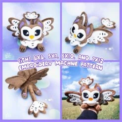 ITH Owl Griffin Plush Embroidery Pattern(Ith Owl Griffin Plush Embroidery Pattern)