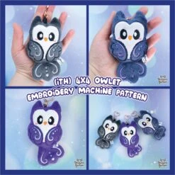 ITH Owlet Bird Charm Pattern(Ith Owlet Charm Pattern)